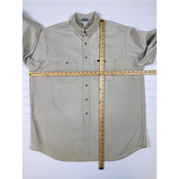 Carhartt Heavyweight Canvas Work Shirt Relaxed Fit Button Front - READ FLAWS - Picture 5 of 16